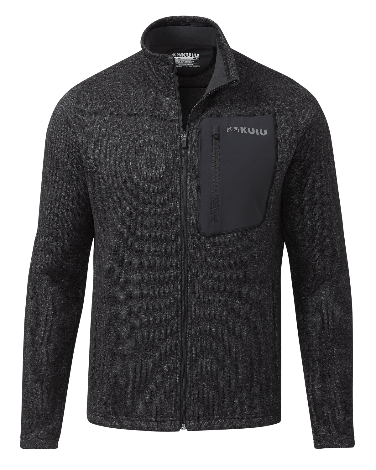 Base Camp Full Zip Fleece Sweater Heather Black KUIU