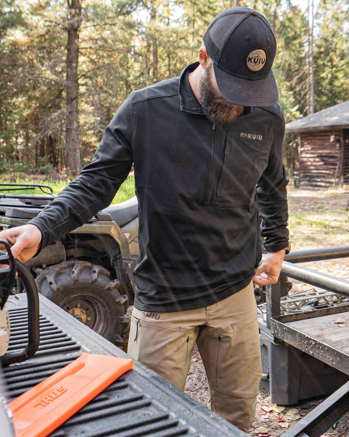 Bicomp Zip-T Water Resistant Pullover - Wildwood | KUIU