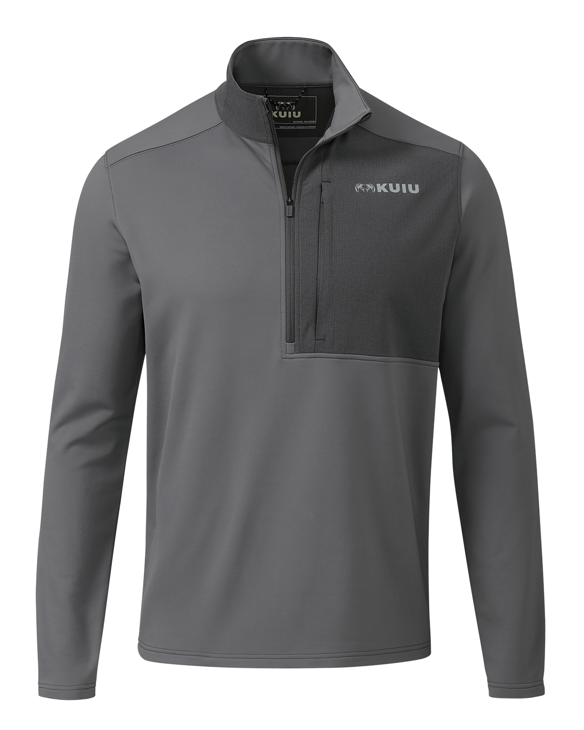 トップス kyuu Bicomp Zip-T Water Resistant Pullover - Gunmetal | KUIU