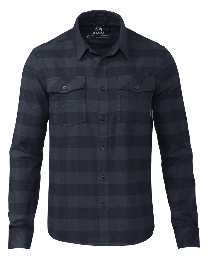 Field Flannel Shirt | Steel Blue Buffalo Check – KUIU