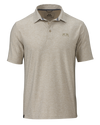 Front of KUIU Performance Polo in Heather Sand Light Brown