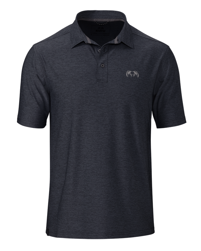 Active Polo Shirt - Heather Steel Blue | KUIU
