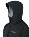 Angled Hood detail on Northridge Rain Jacket in Black