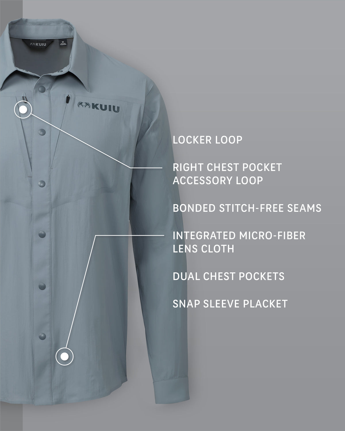 Salton Ultralight Long Sleeve Shirt - Slate Salton Ultralight Long Sleeve Shirt - Slate