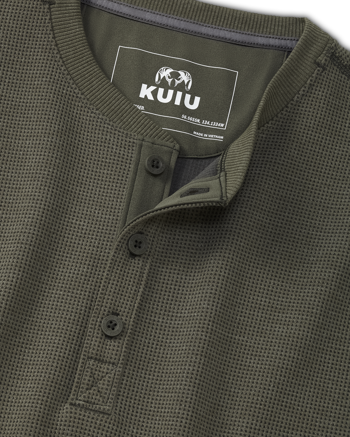 Canyon Men's Waffle Henley Shirt - Ash Heather | KUIU