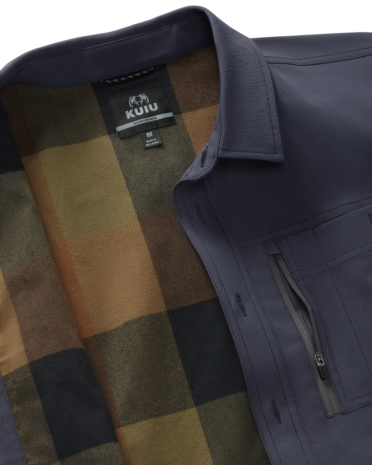 MOTIVE Flannel Lined Shirt Jacket - Steel Blue | KUIU