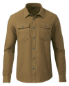 Front of Field Flannel Shirt in Coyote Brown