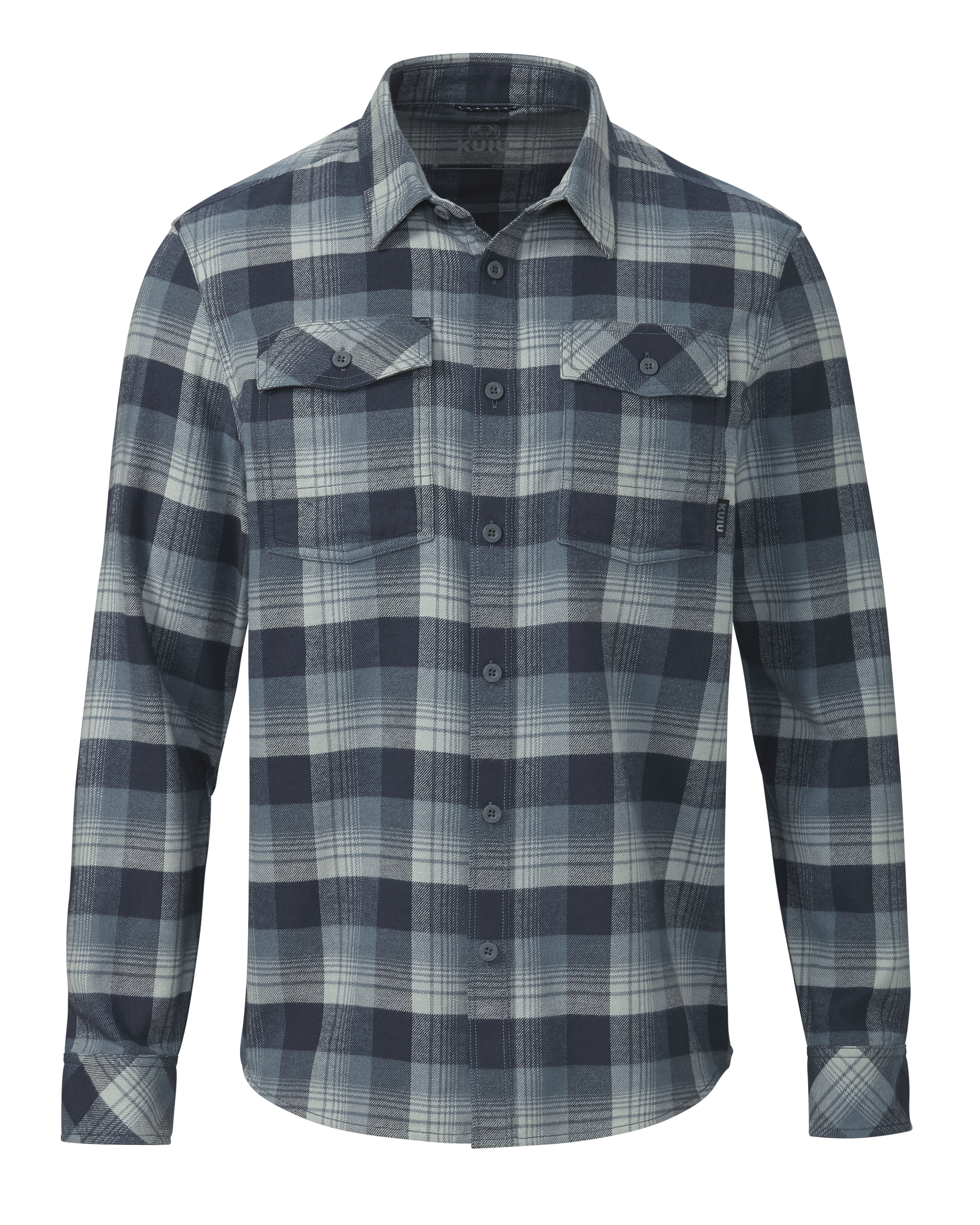 Men's Flannel Work Shirt - Steel Blue Blockline | KUIU