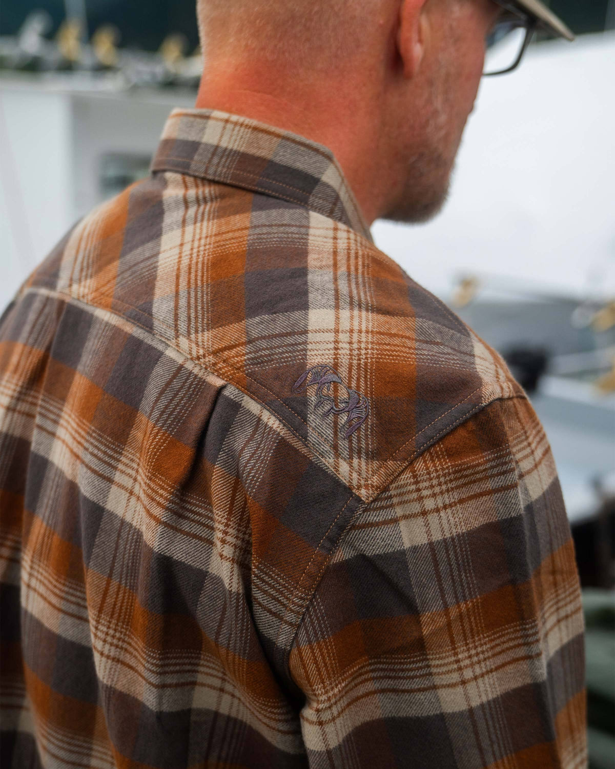 Men's Flannel Work Shirt - Steel Blue Blockline | KUIU
