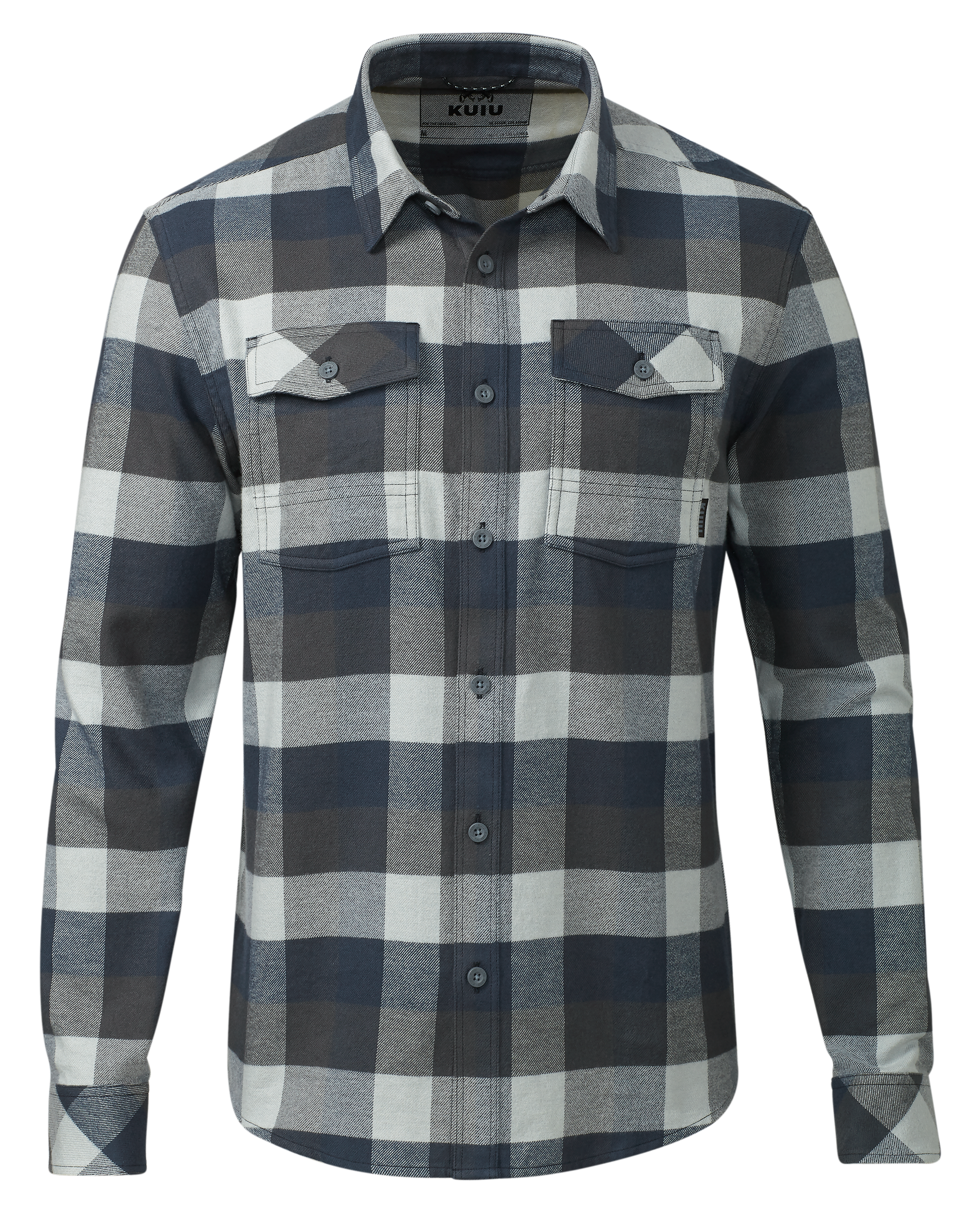 Men's Buffalo Check Plaid Flannel Work Shirt - Steel Blue Trio – KUIU Men's Buffalo Check Plaid Flannel Work Shirt - Steel Blue Trio – KUIU
