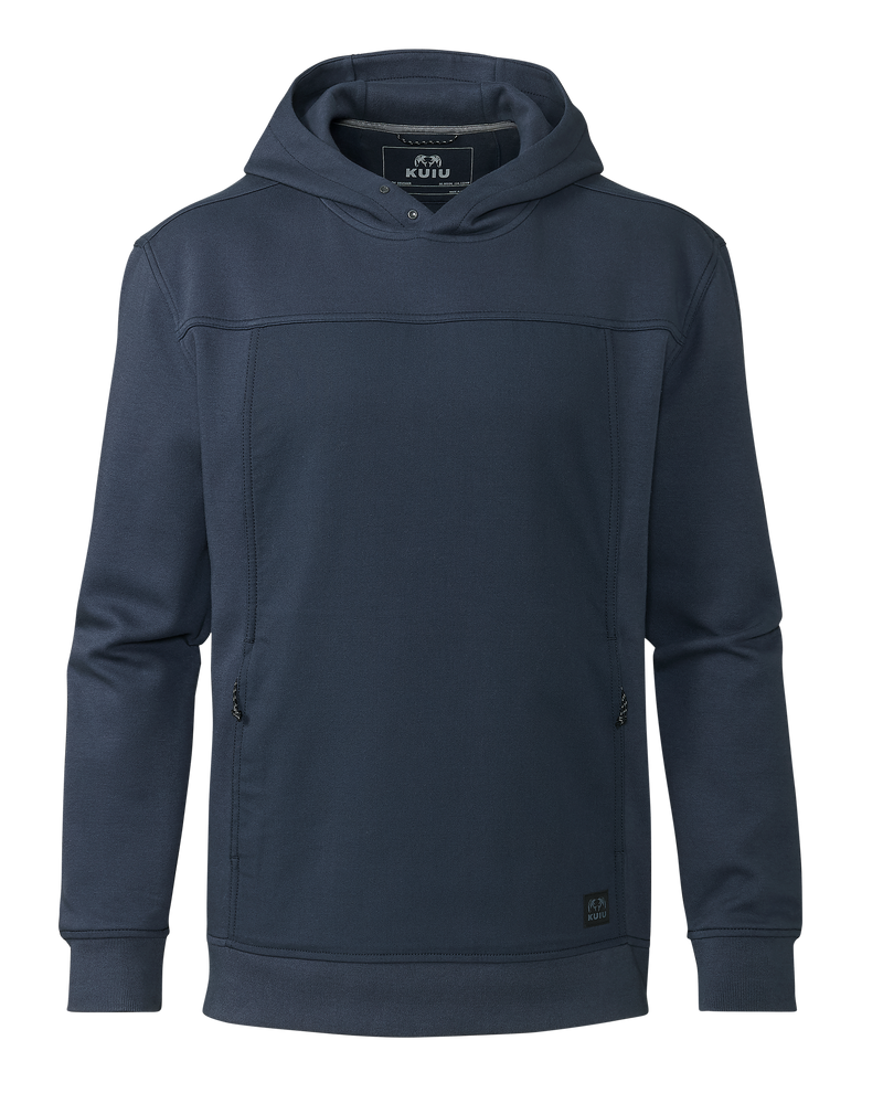 Front of Workgrade Utility Hoodie in Steel Blue