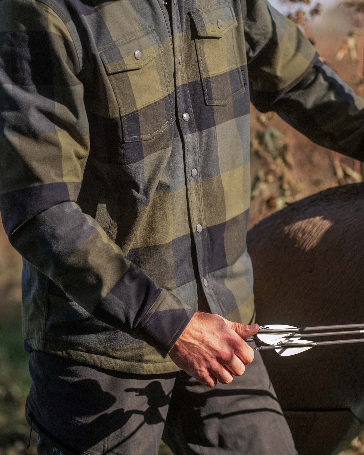 Field Verde Plaid Flannel Shirt Jacket | KUIU