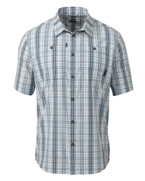 Borrego UPF 50+ Button Down Shirt Gravel Plaid KUIU
