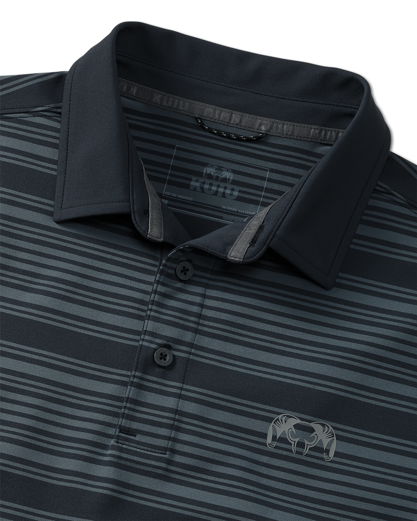 Active Polo Shirt - Steel Blue Stripe | KUIU