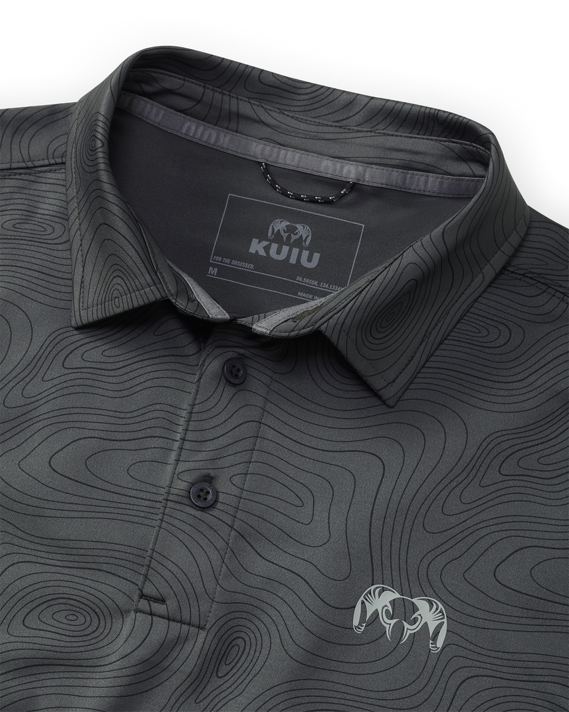 Active Polo Shirt - Gunmetal Topo | KUIU