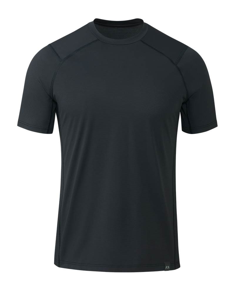 Front of Vital S1 Short Sleeve Crew in Black