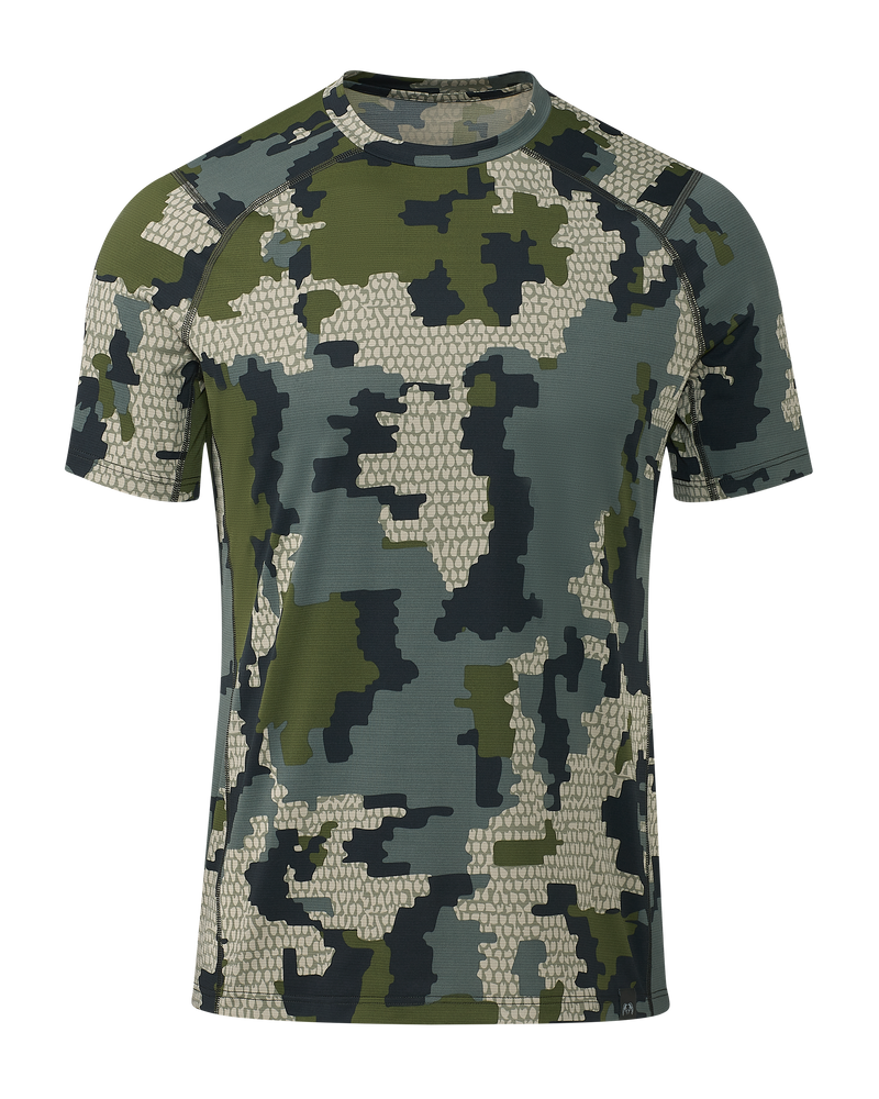 Front of Vital S1 Short Sleeve Crew Verde Camouflage