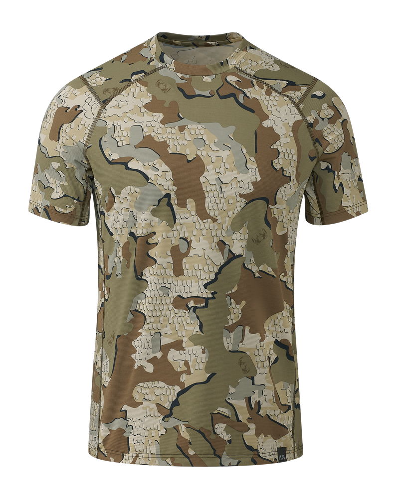 Front of Vital S1 Short Sleeve Crew in Valo Camouflage