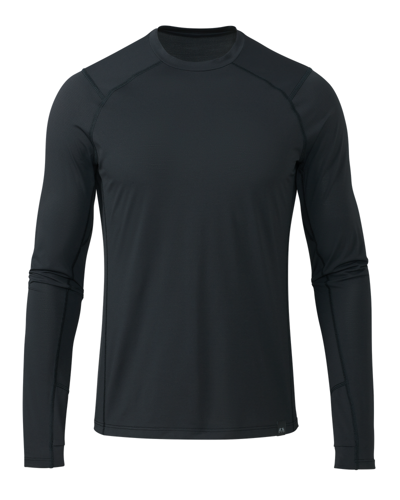 Front of Vital S1 Long Sleeve Crew in Black