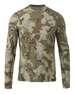 Front of Vital S1 Long Sleeve Crew in Valo Camouflage