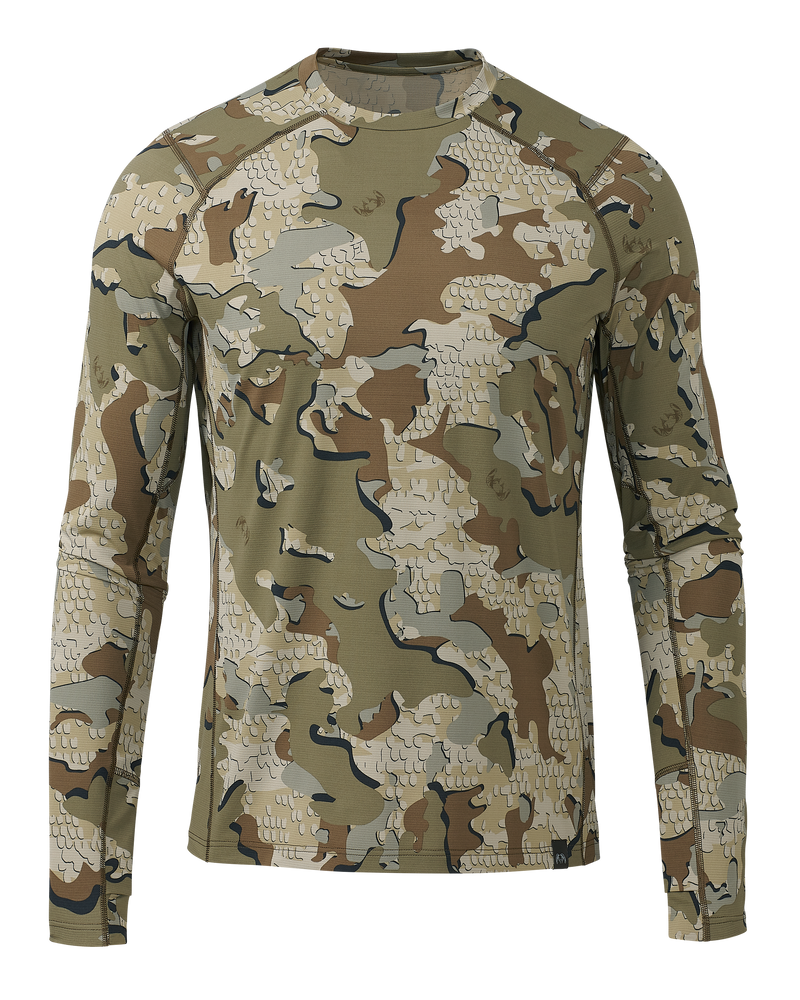 Front of Vital S1 Long Sleeve Crew in Valo Camouflage