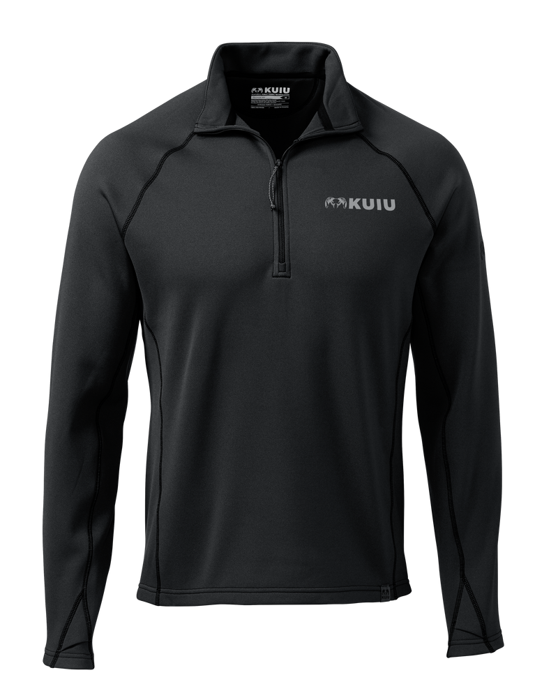  Front of Peloton 200 Zip-T in Black