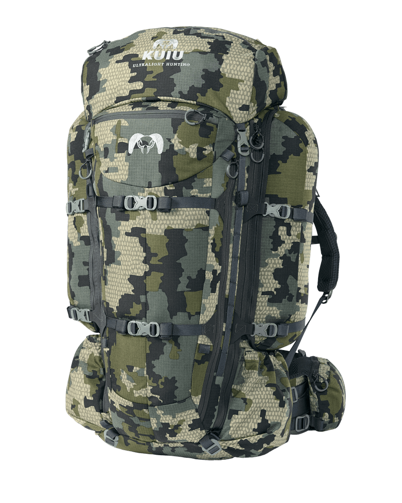 Front of PRO 6000 Pack Full Kit in Verde Camouflage