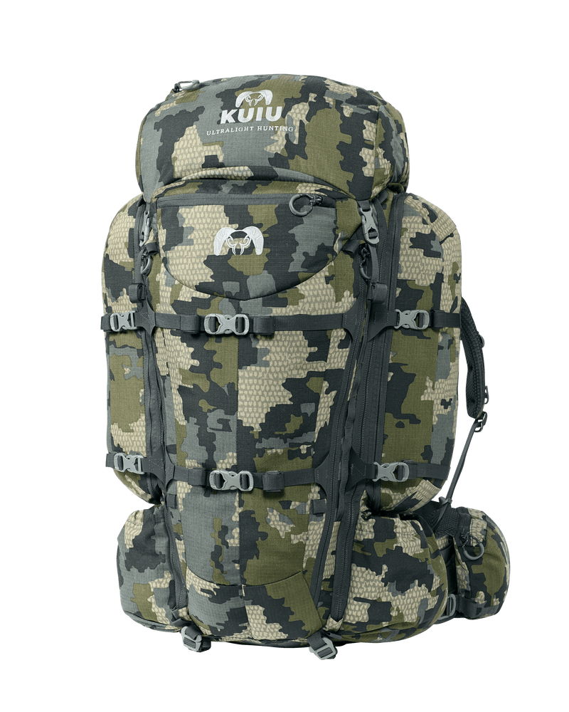 Front of PRO 7800 Pack Full Kit in Verde Camouflage