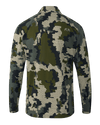 Back of Tiburon Hybrid Snap Shirt in Verde Camouflage