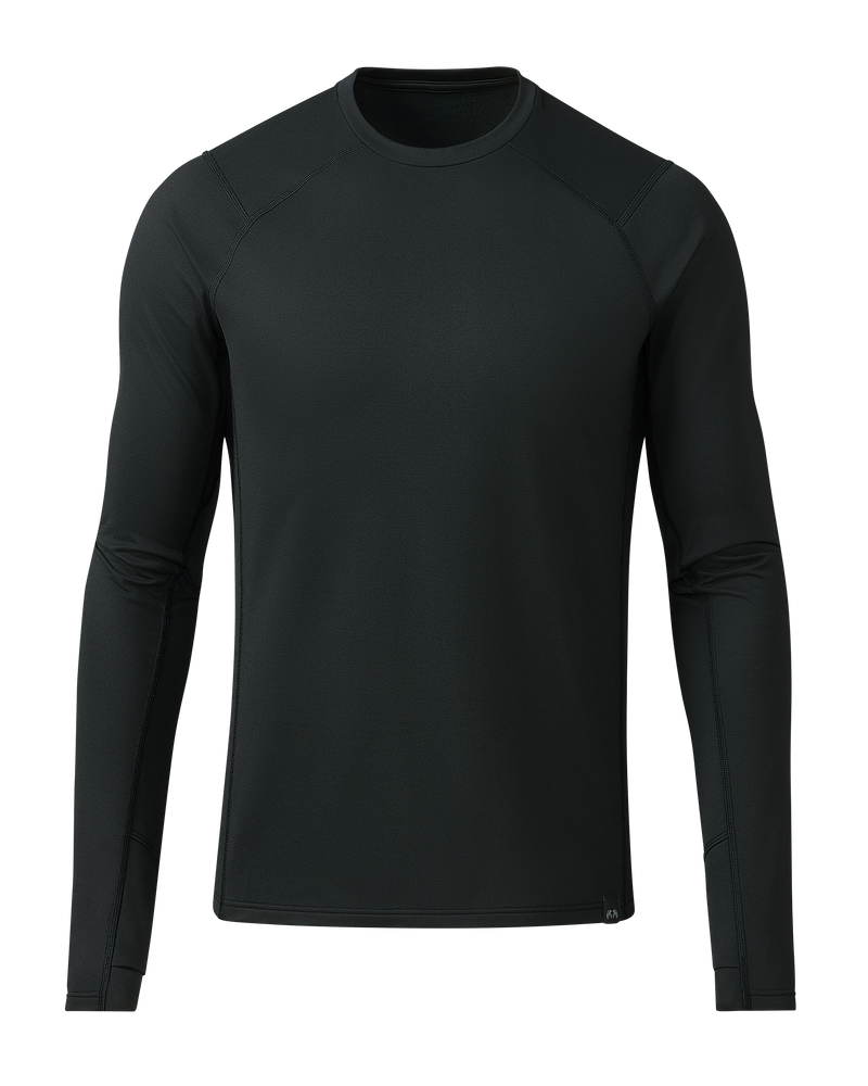 Front of Vital S3 Long Sleeve Crew in Black