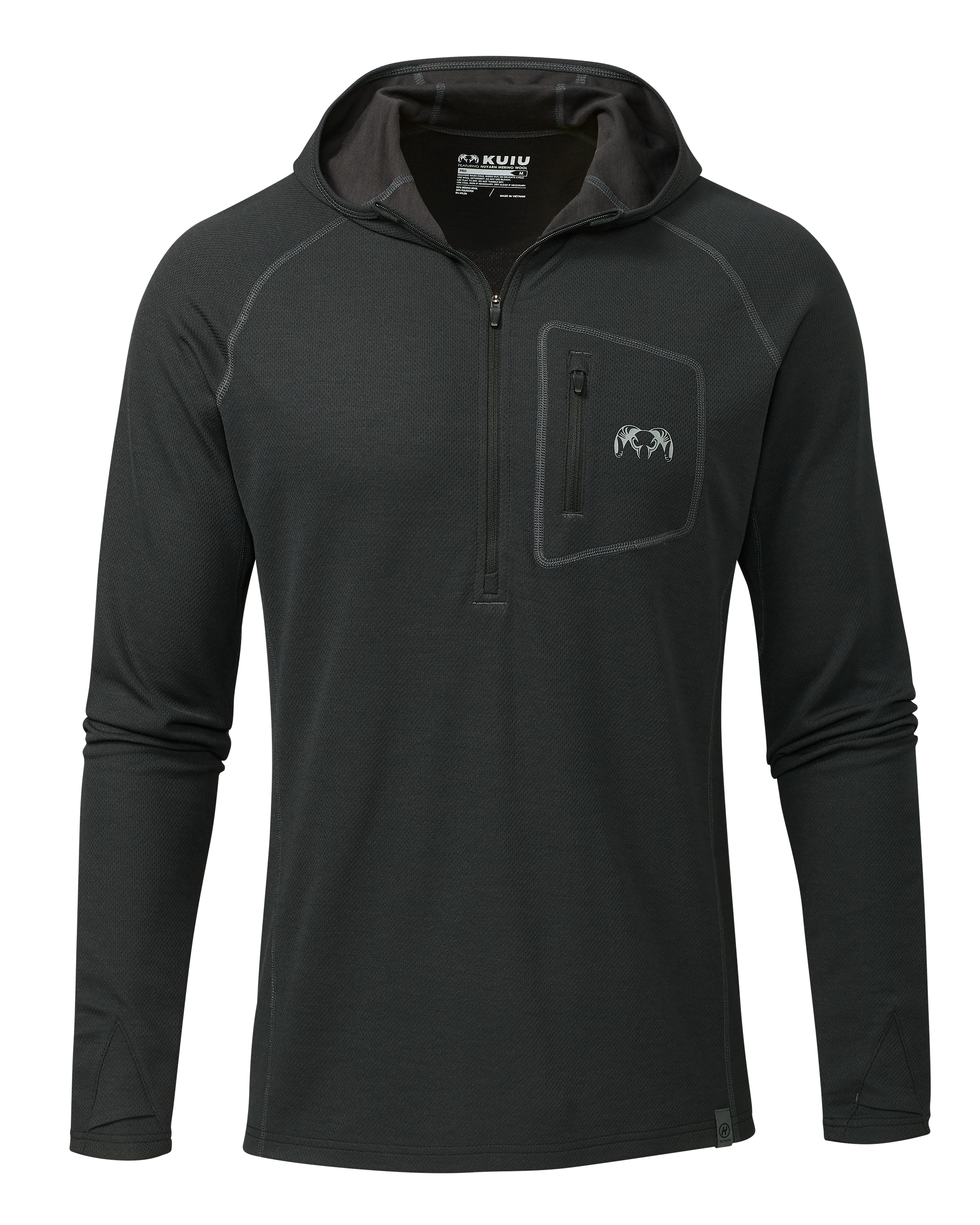 PRO Merino 200 Zip-T Hoodie | Black – KUIU