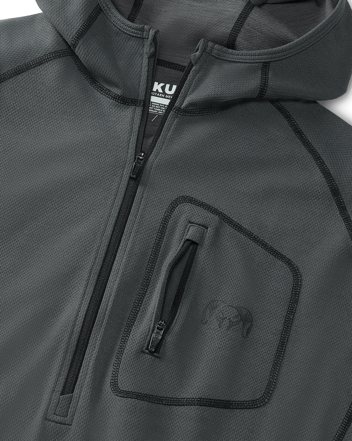 PRO Merino 200 Zip-T Hoodie | Gunmetal – KUIU