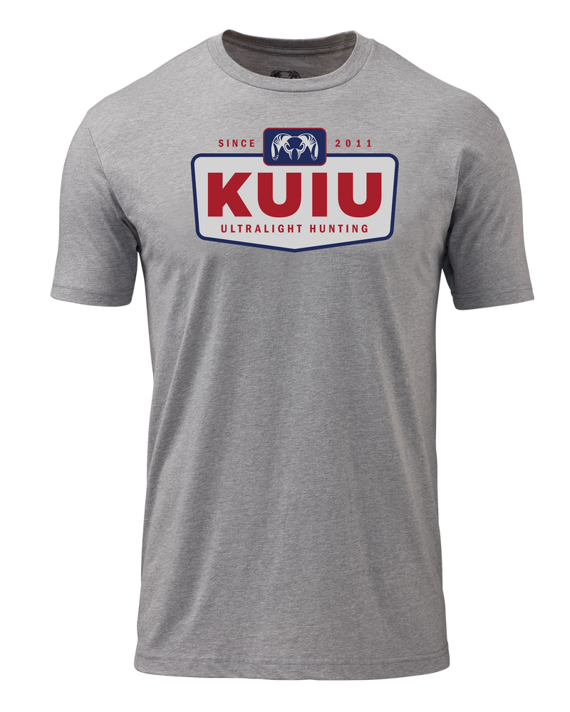 Front of KUIU Patch T-Shirt in Heather Grey