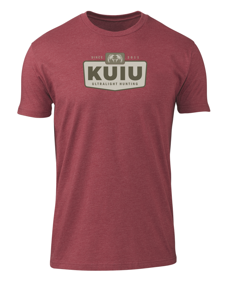 Front of KUIU Patch T-Shirt in Cardinal Red