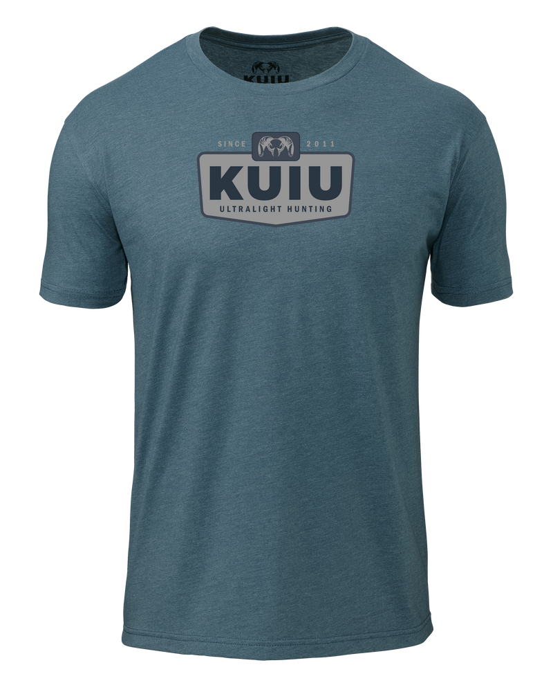 Front of KUIU Patch T-Shirt in Indigo Blue