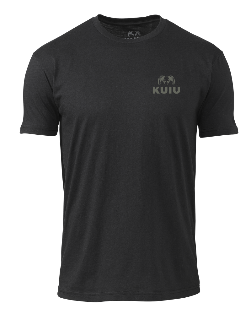 Front of am Chest Logo T-Shirt in Black