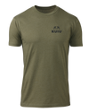 Front of KUIU Ram Chest Logo in Military Green
