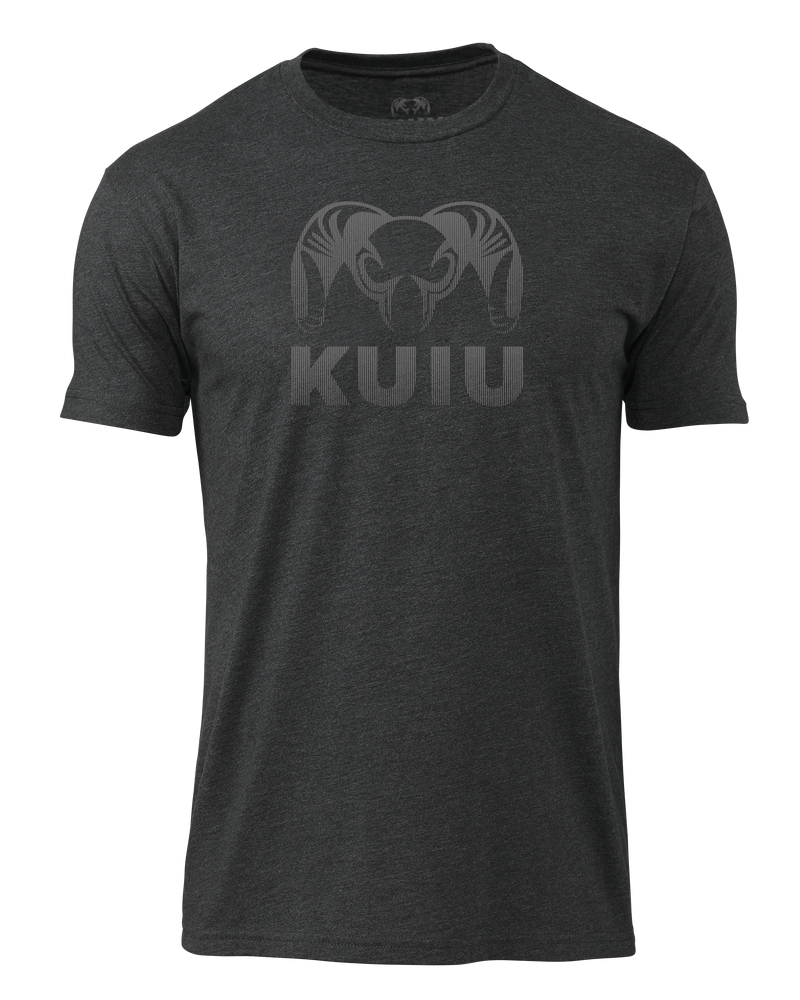 Front of KUIU Ram Fade T-Shirt in Charcoal Grey