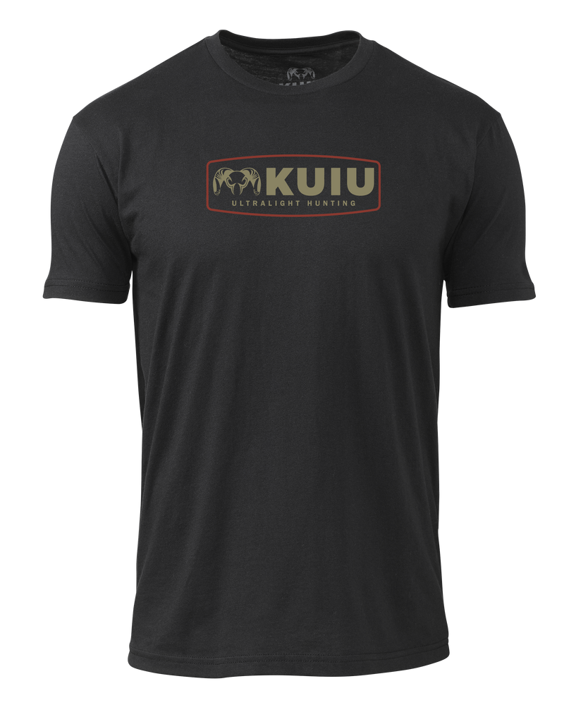 Front of KUIU Outlined Patch T-Shirt in Black