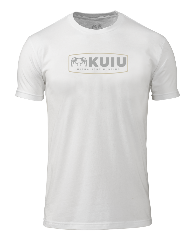 Front of KUIU Outlined Patch T-Shirt in White