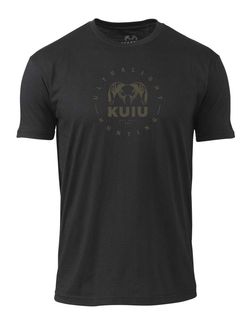 Front of KUIU Ultralight Hunting Circle T-Shirt in Black