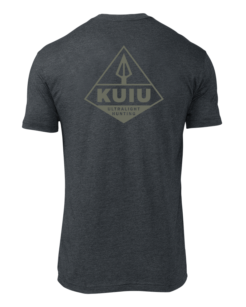 Back of KUIU Stacked Bowhunter T-Shirt Charcoal Grey