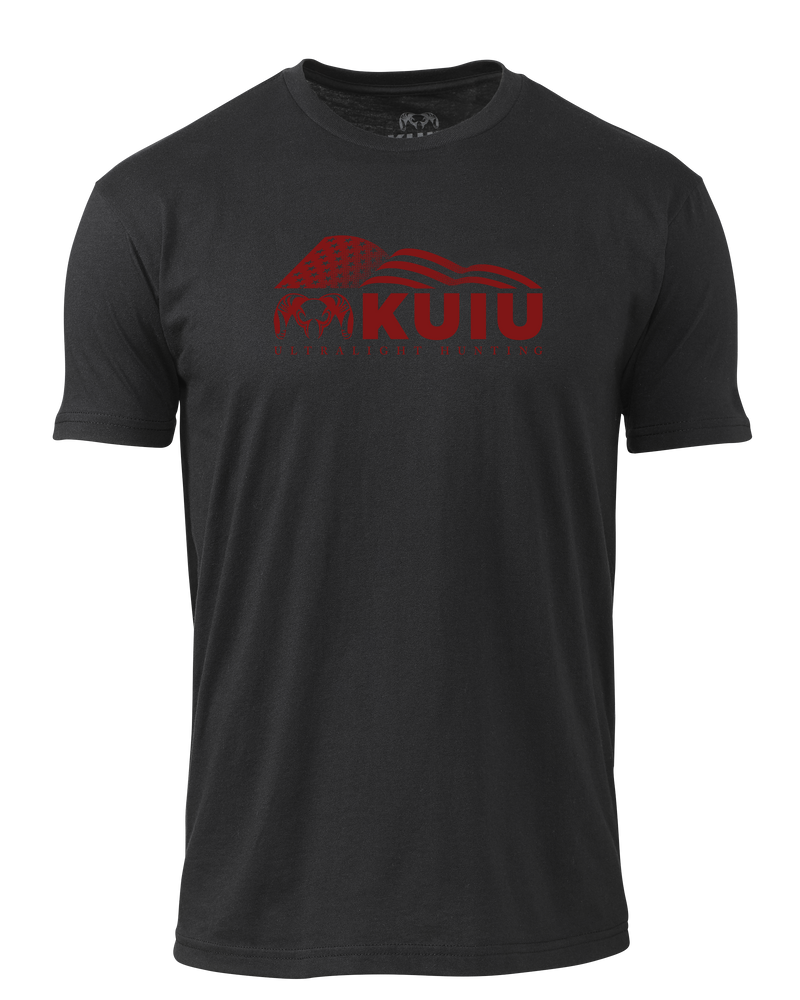 Front of KUIU Flag Block Logo T-Shirt in Black