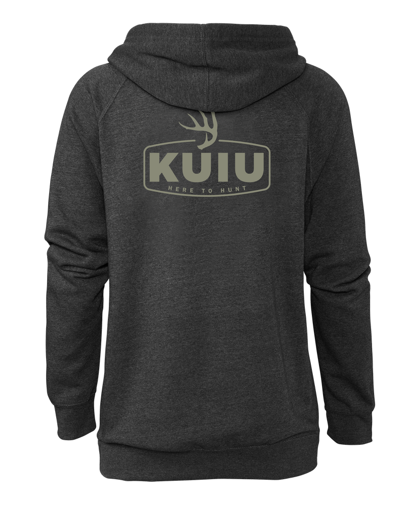 Back of KUIU Women's Whitetail Shed in Charcoal Grey