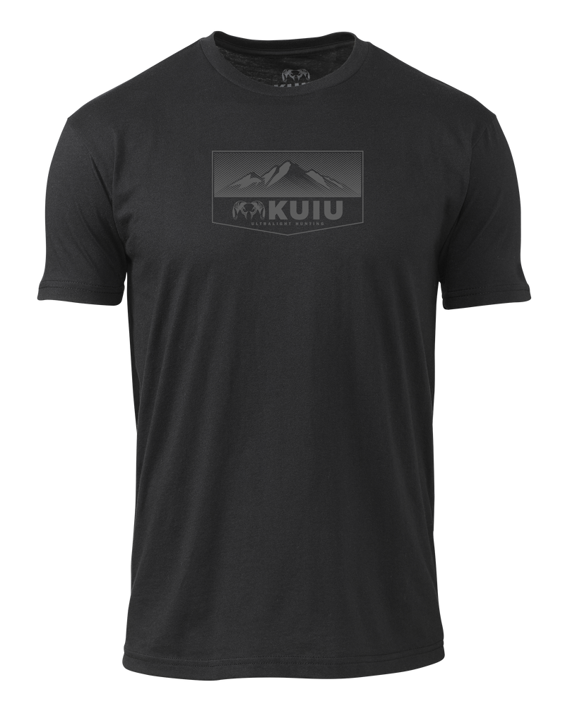 Front of KUIU Ultralight Mountain Logo T-Shirt in Black
