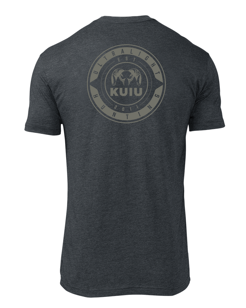 Back of KUIU Navigate T-Shirt in Charcoal Grey