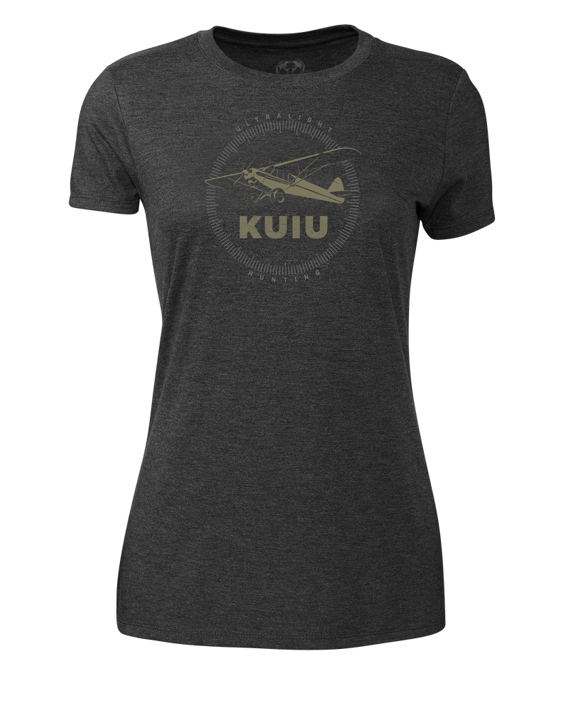 Front of Women's Super Cub Logo T-Shirt in Charcoal Grey