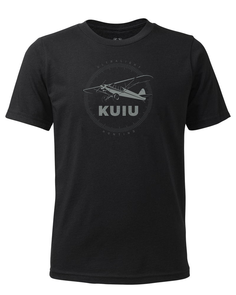 Front of Youth Super Cub Logo T-Shirt in Black