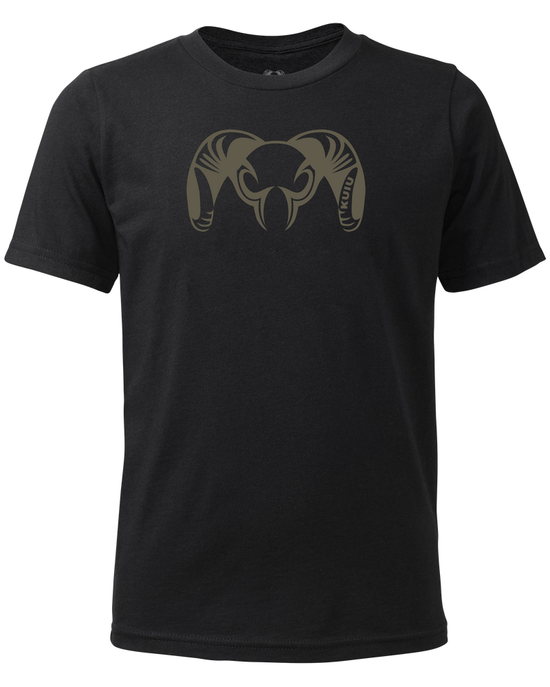 Font of Youth Engraved Ram T-Shirt in Black