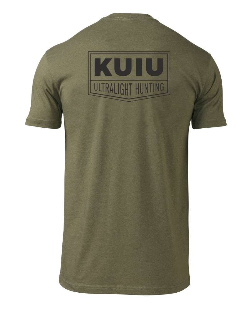 Back of KUIU Sign T-Shirt in Military Green 